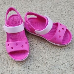 CROCS Toddler Bayaband Pink Sandals C9